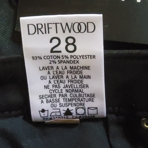 NWOT Driftwood Slim Skinny Embroidered Floral Denim Jeans Size 28 Black - Picture 10 of 15